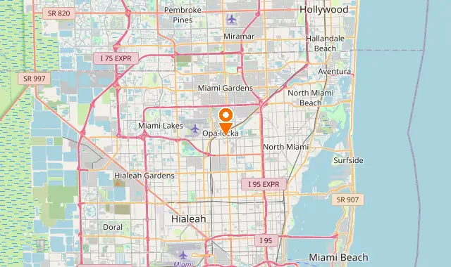 Street map of Opa Locka, FL