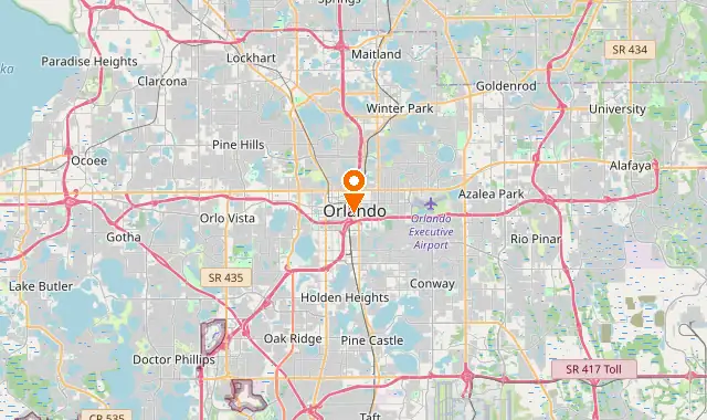 Street map of Orlando, FL