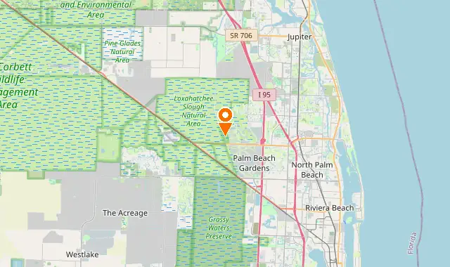 Street map of Palm Beach Gardens, FL