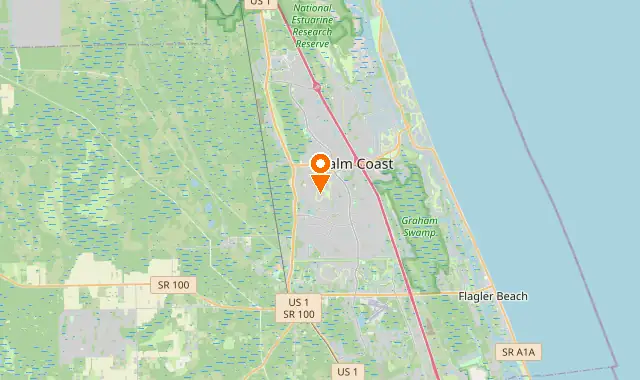 Street map of Palm Coast, FL