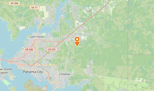 Street map of Panama City, FL
