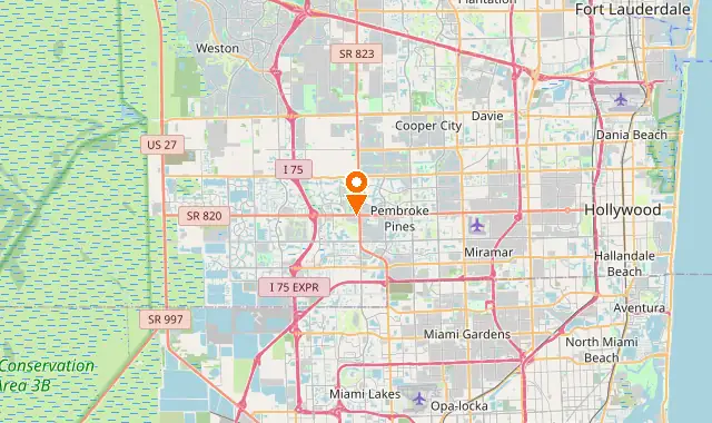 Street map of Pembroke Pines, FL