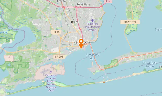 Street map of Pensacola, FL