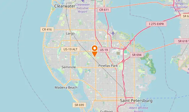 Street map of Pinellas Park, FL