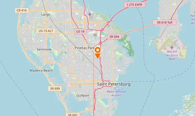 Street map of Saint Petersburg, FL