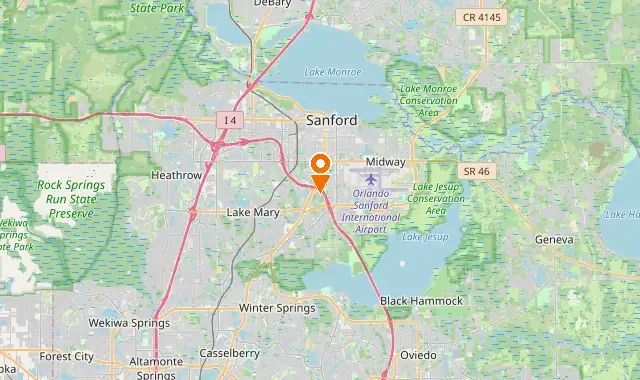 Street map of Sanford, FL