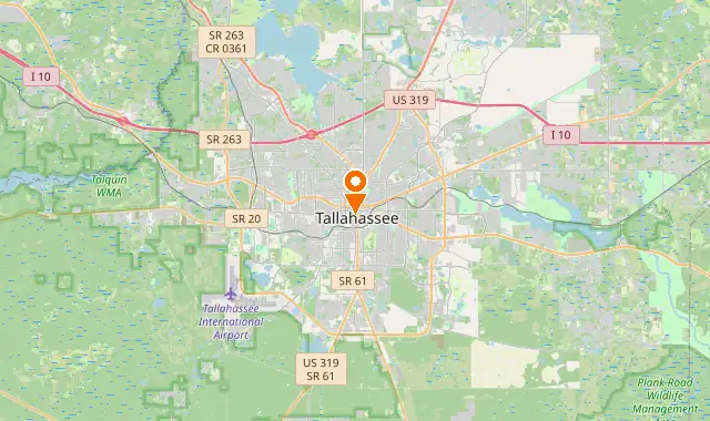 Street map of Tallahassee, FL