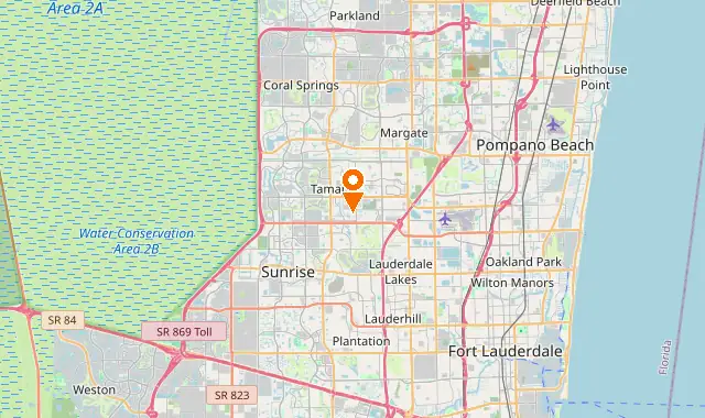 Street map of Tamarac, FL