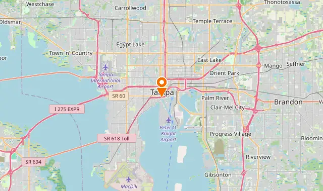 Street map of Tampa, FL