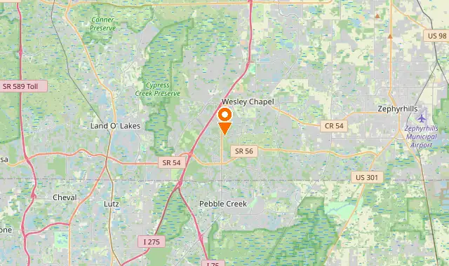 Street map of Wesley Chapel, FL