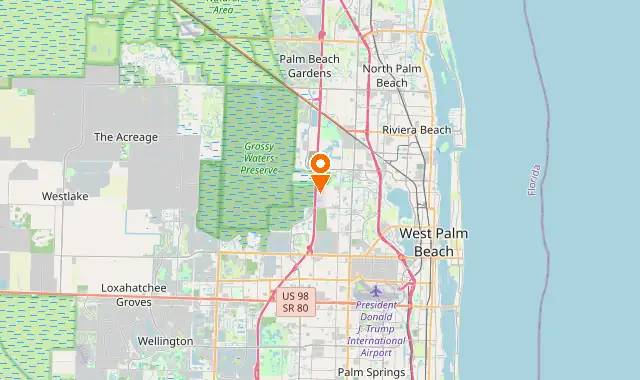 Street map of West Palm Beach, FL