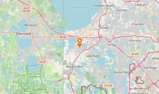 Street map of Winter Garden, FL