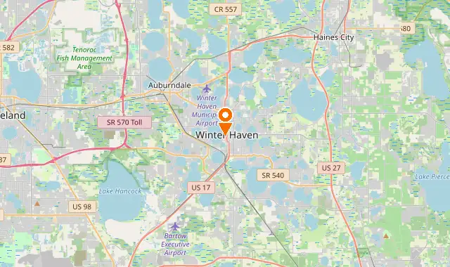 Street map of Winter Haven, FL