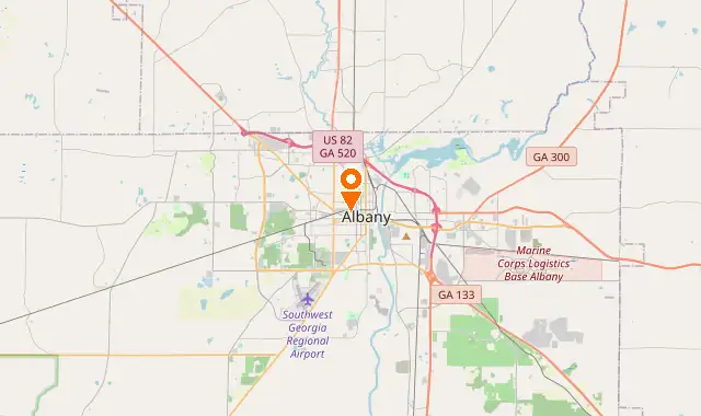Street map of Albany, GA