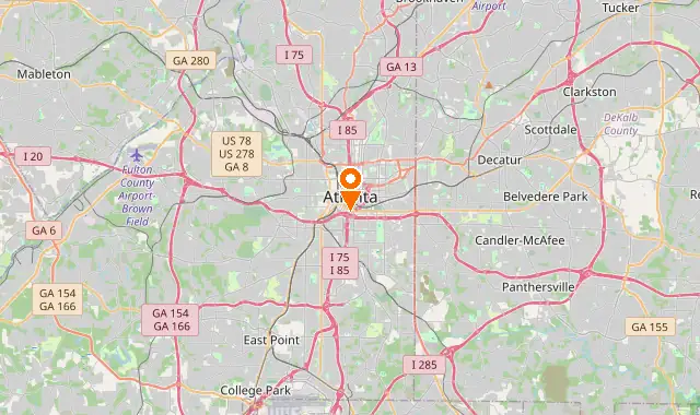 Street map of Atlanta, GA