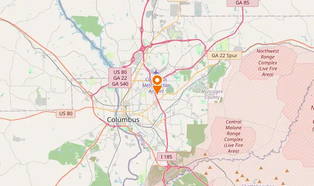 Street map of Columbus, GA