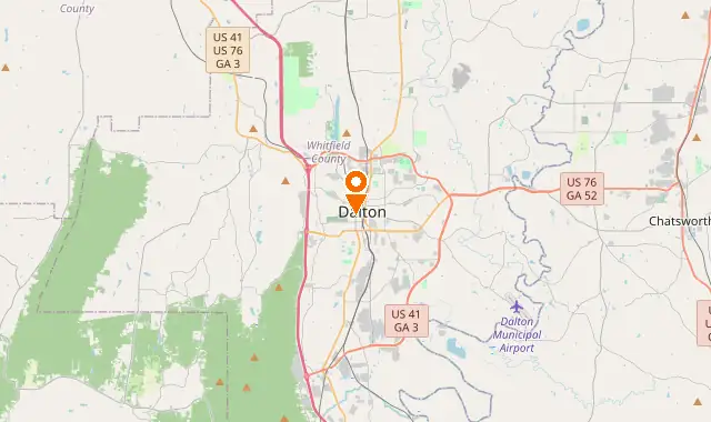 Street map of Dalton, GA