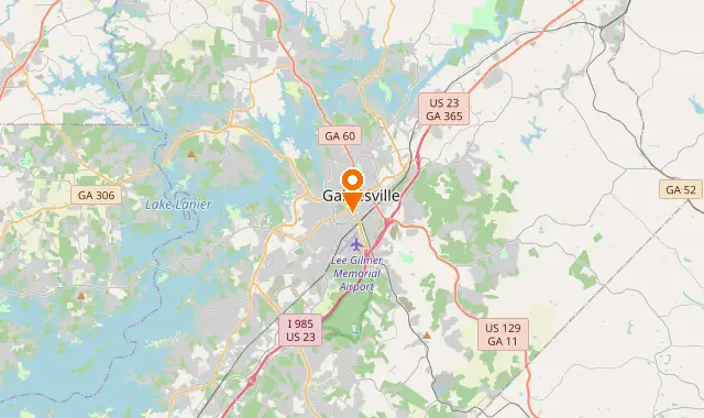 Street map of Gainesville, GA