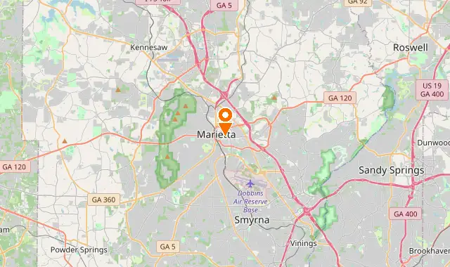 Street map of Marietta, GA