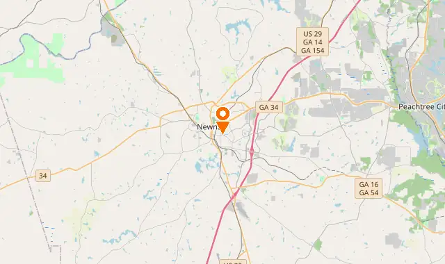 Street map of Newnan, GA