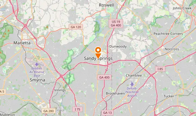 Street map of Sandy Springs, GA