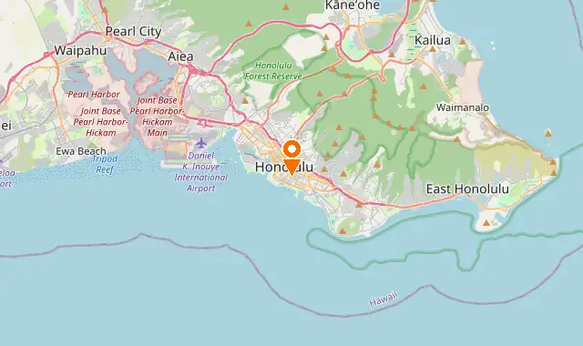 Street map of Honolulu, HI