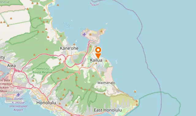Street map of Kailua, HI