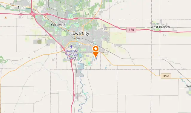 Street map of Iowa City, IA