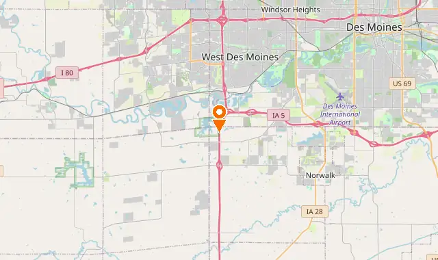 Street map of West Des Moines, IA