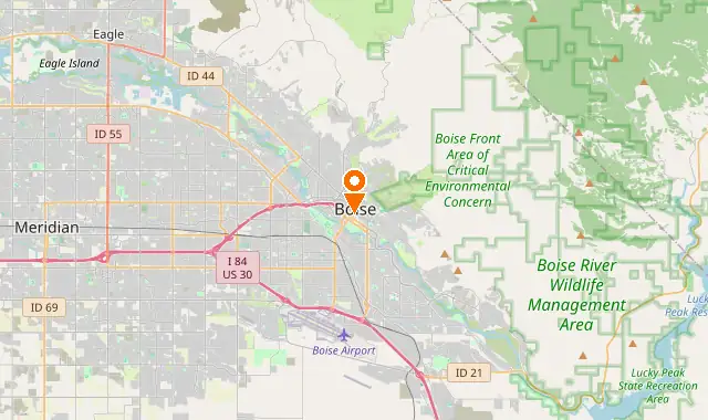 Street map of Boise, ID