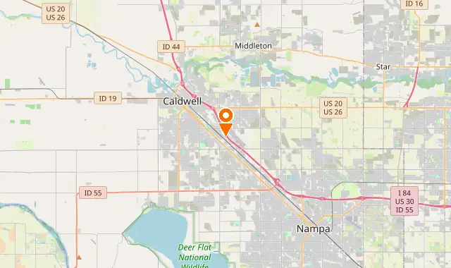 Street map of Caldwell, ID