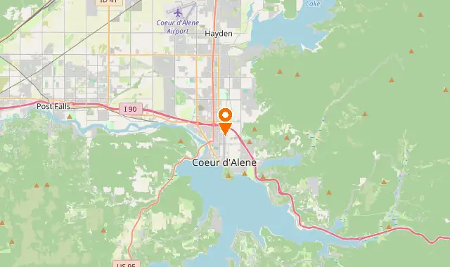 Street map of Coeur D Alene, ID