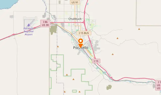 Street map of Pocatello, ID
