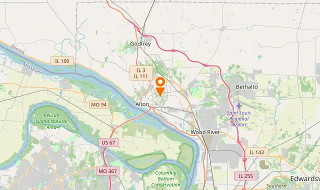 Street map of Alton, IL