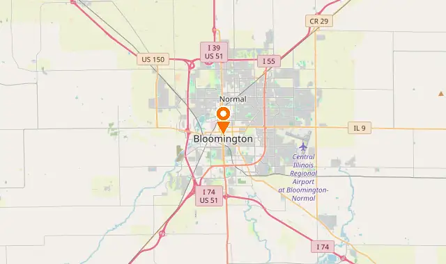 Street map of Bloomington, IL