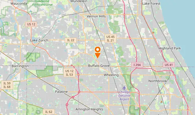 Street map of Buffalo Grove, IL
