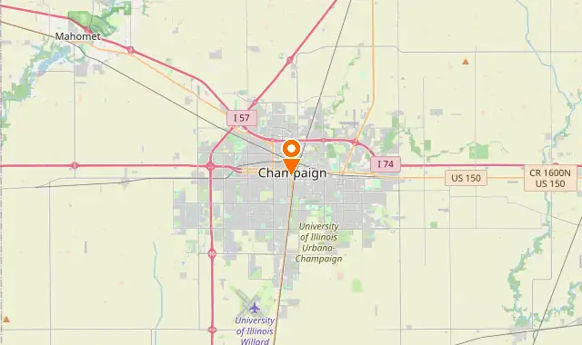 Street map of Champaign, IL