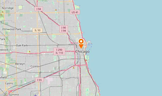Street map of Chicago, IL