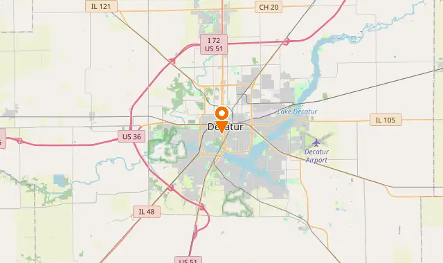 Street map of Decatur, IL