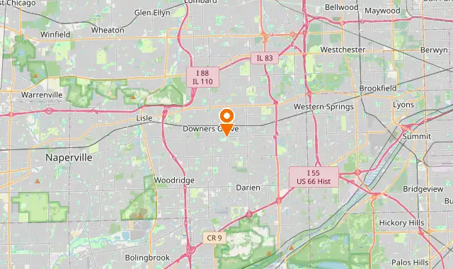 Street map of Downers Grove, IL