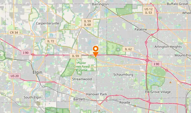 Street map of Hoffman Estates, IL