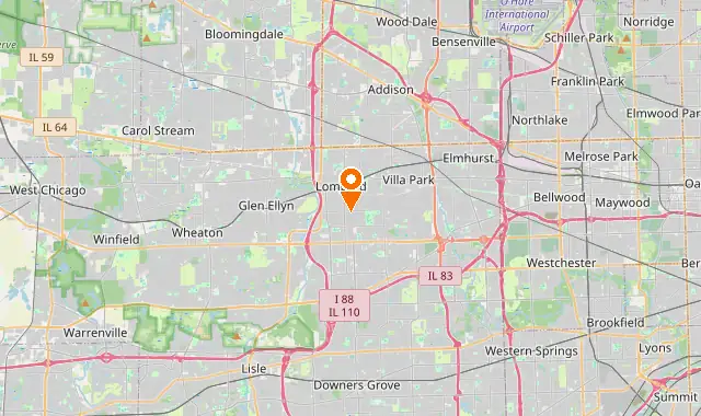 Street map of Lombard, IL
