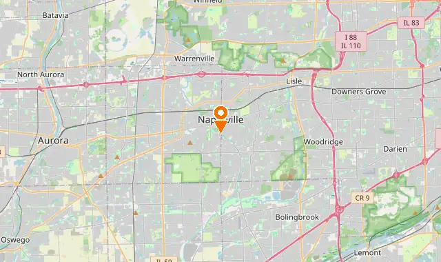 Street map of Naperville, IL
