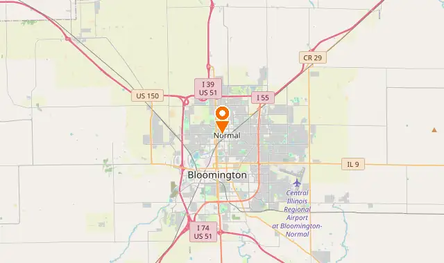 Street map of Normal, IL