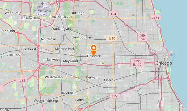 Street map of Oak Park, IL