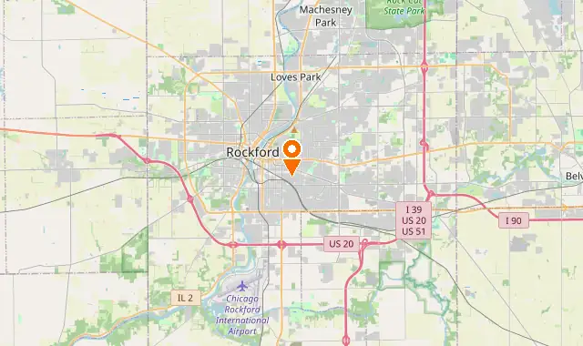 Street map of Rockford, IL