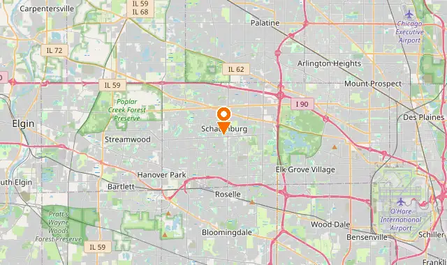 Street map of Schaumburg, IL