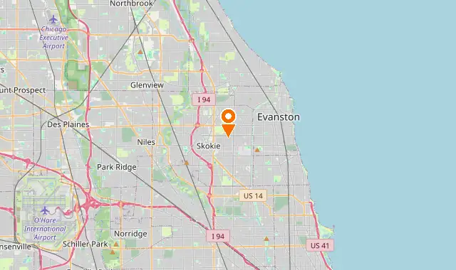Street map of Skokie, IL