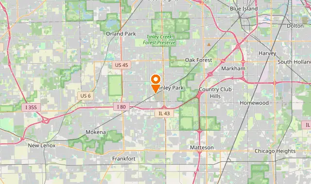 Street map of Tinley Park, IL