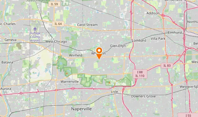 Street map of Wheaton, IL